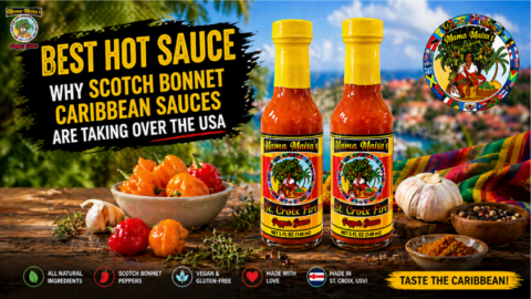 St Croix Fire Scotch Bonnet Caribbean hot sauce bottle