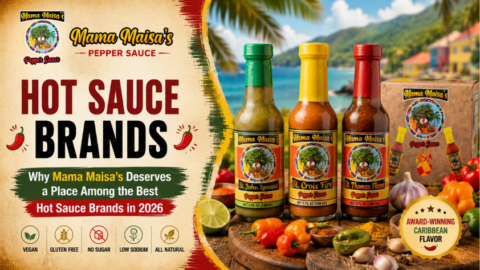 Hot sauce brands featuring Mama Maisa's premium Scotch Bonnet pepper sauce