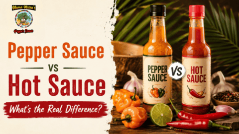 Pepper sauce vs hot sauce with Scotch Bonnet peppers